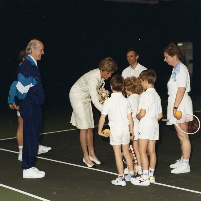 Princess Diana visiting the University