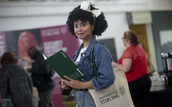 Prospective student at postgraduate open day