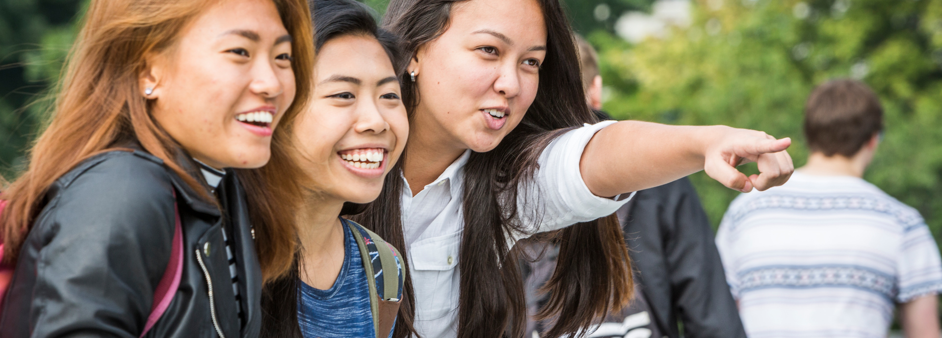 Group of students on bridge