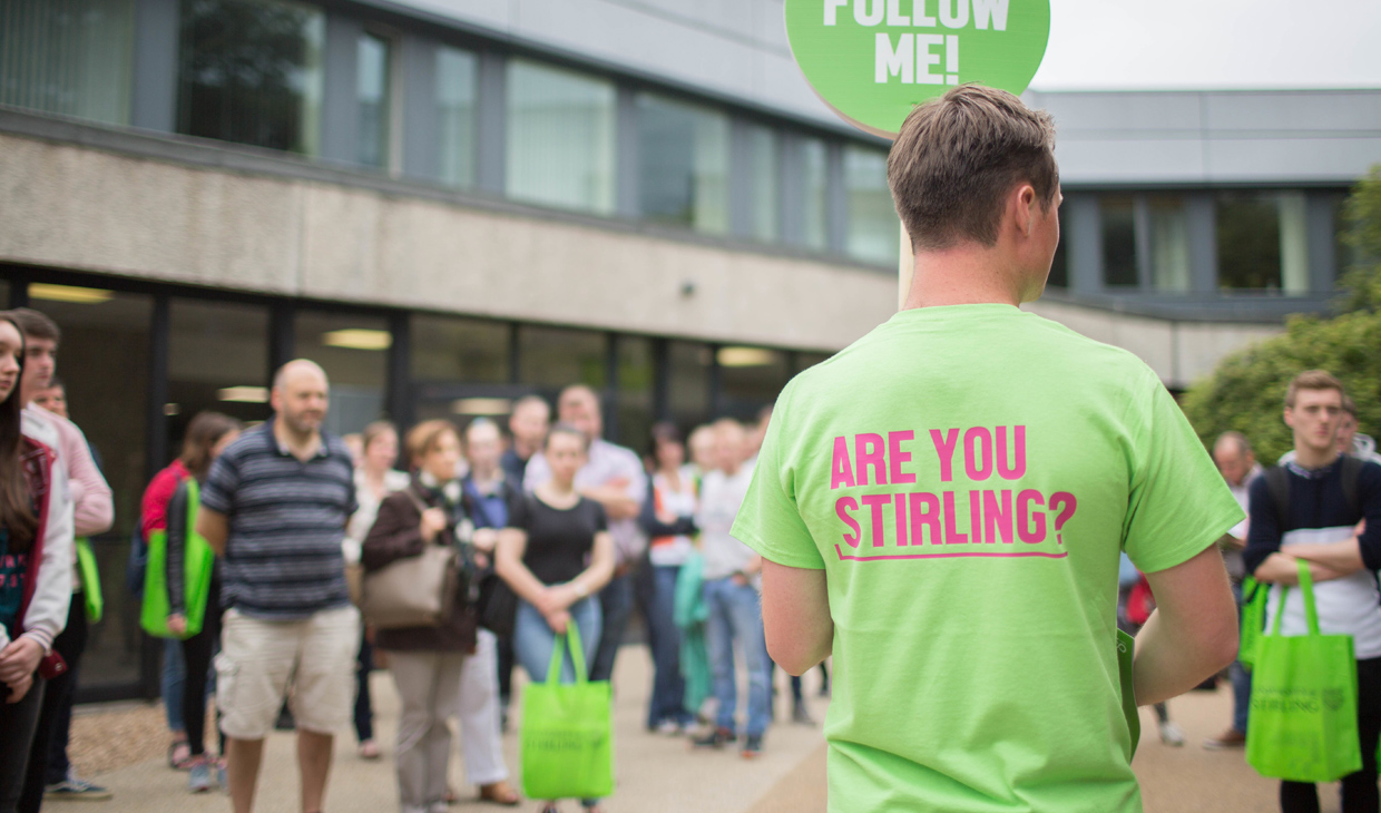 student guide at open day