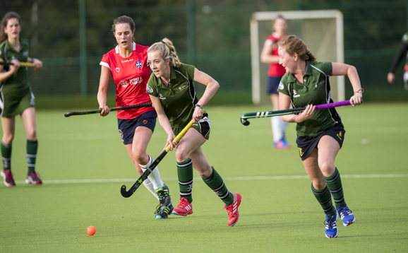 students playing hockey