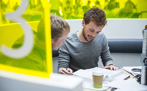 Students in library