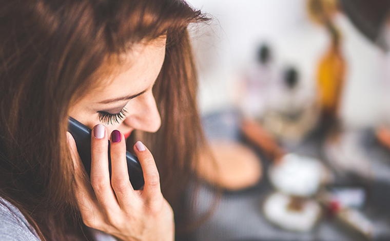 Woman on phone