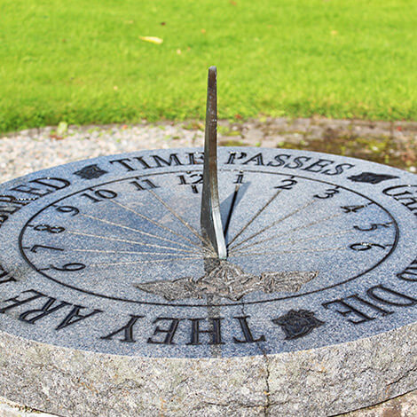 Sun dial in Garden of Time