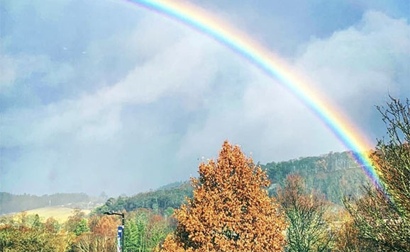 Rainbow over the campus