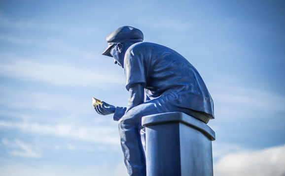 Blue Boy sculpture