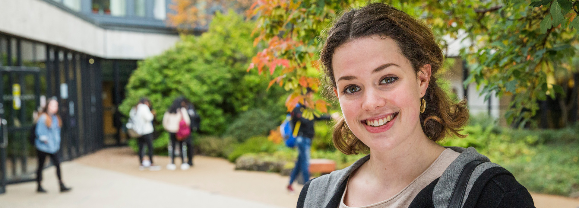 student on campus