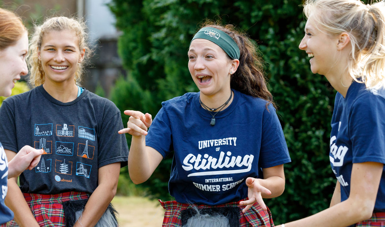 International Summer Students talking and laughing