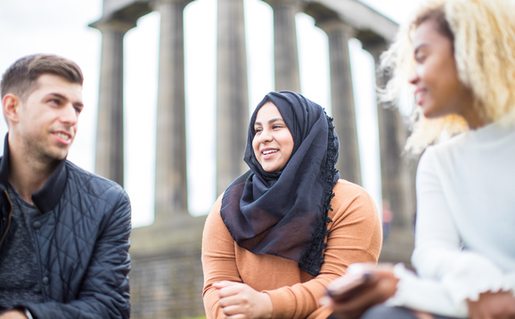 Students sitting in a group