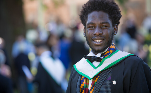 Stirling University graduation student