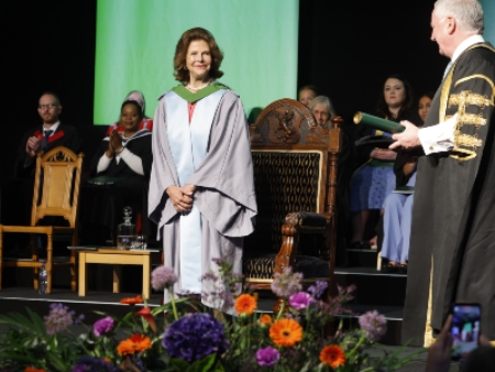 Woman graduating