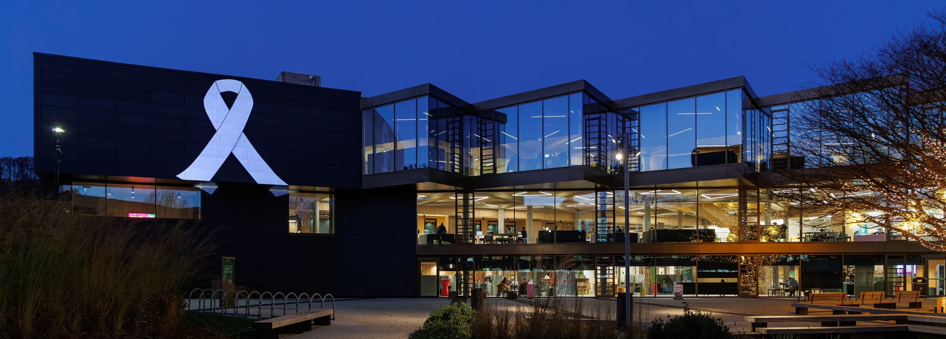 building at night