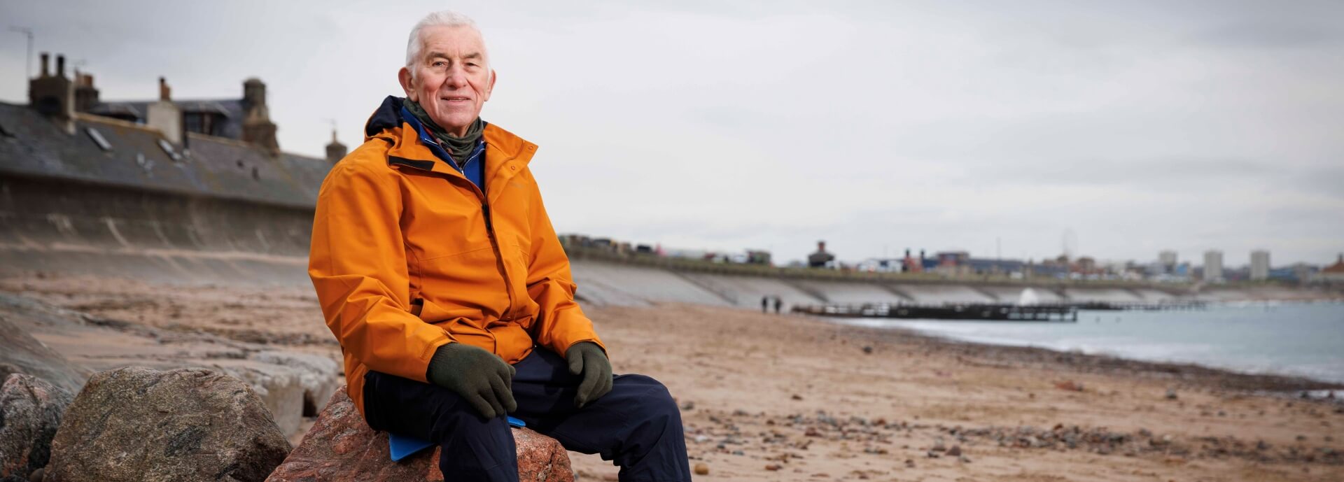 older man on beach