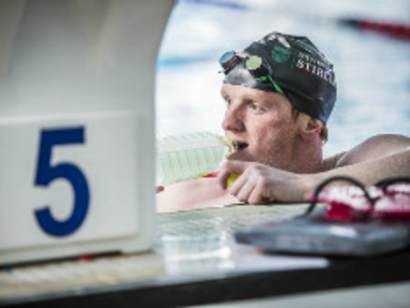 A person swimming