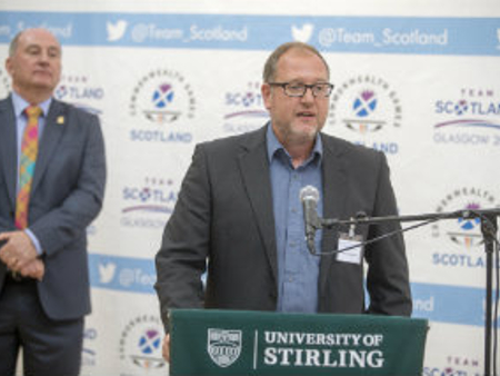 Richard Haynes receiving the Lord Aberdare Literary Prize