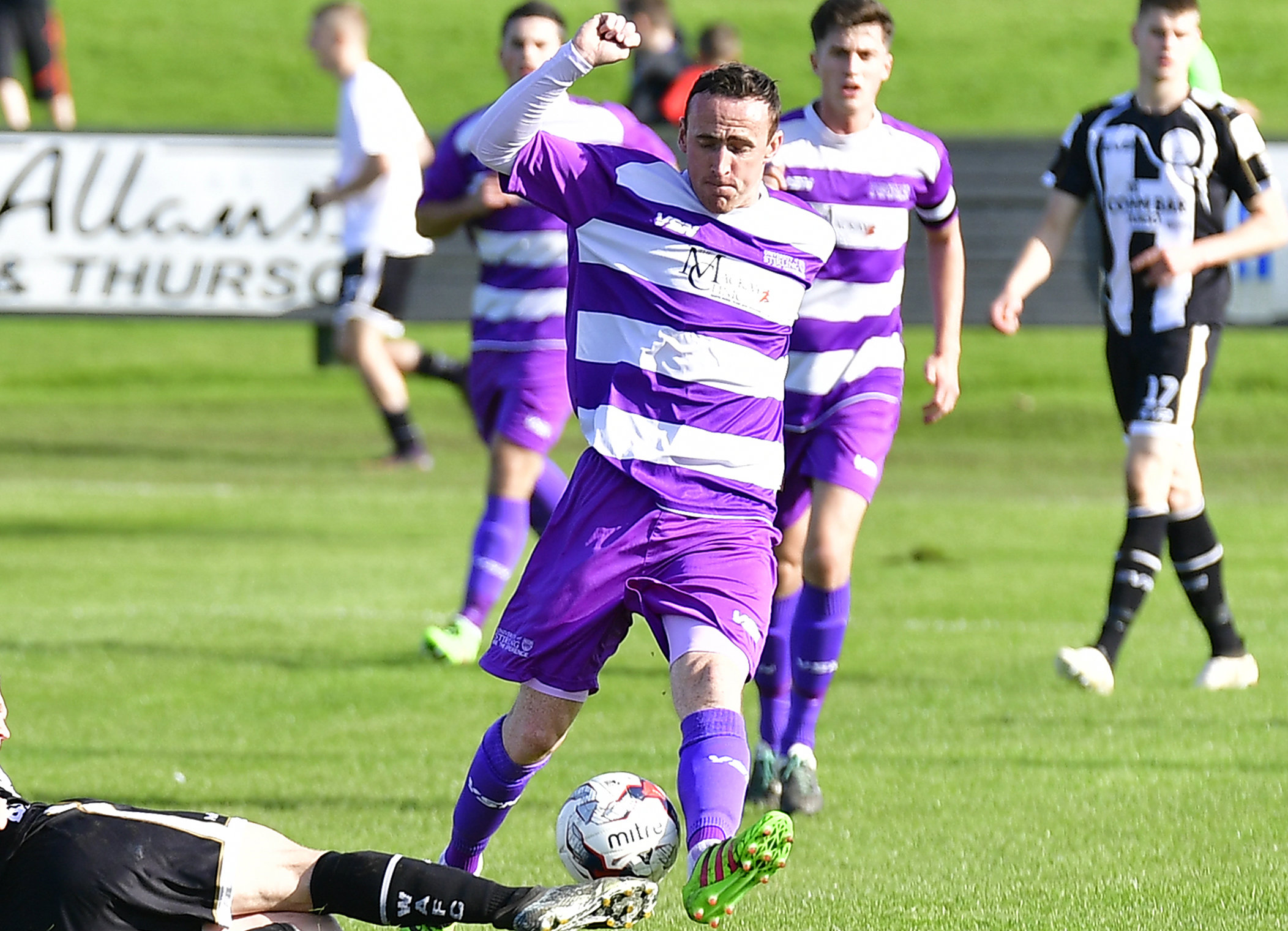 David O'Brien scoring a goal against Wick Academy