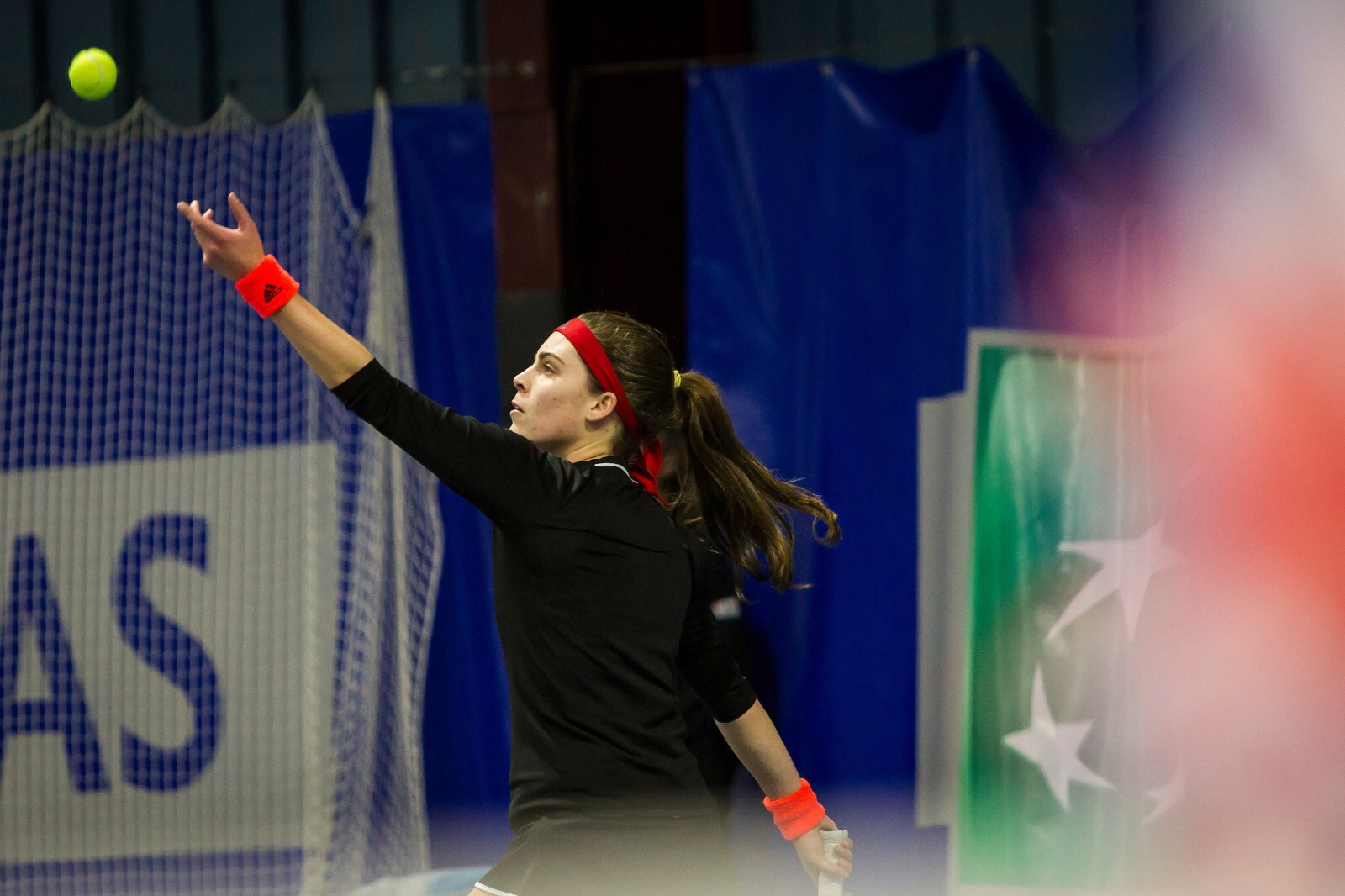 Maia Lumsden playing Tennis