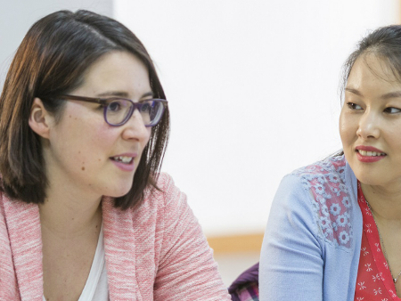 A group of students chatting