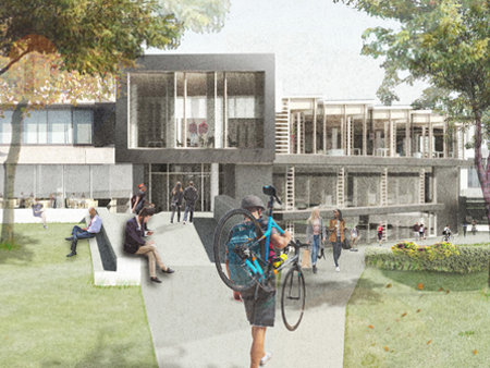 Artist's impression of exterior of Campus Central redevelopment