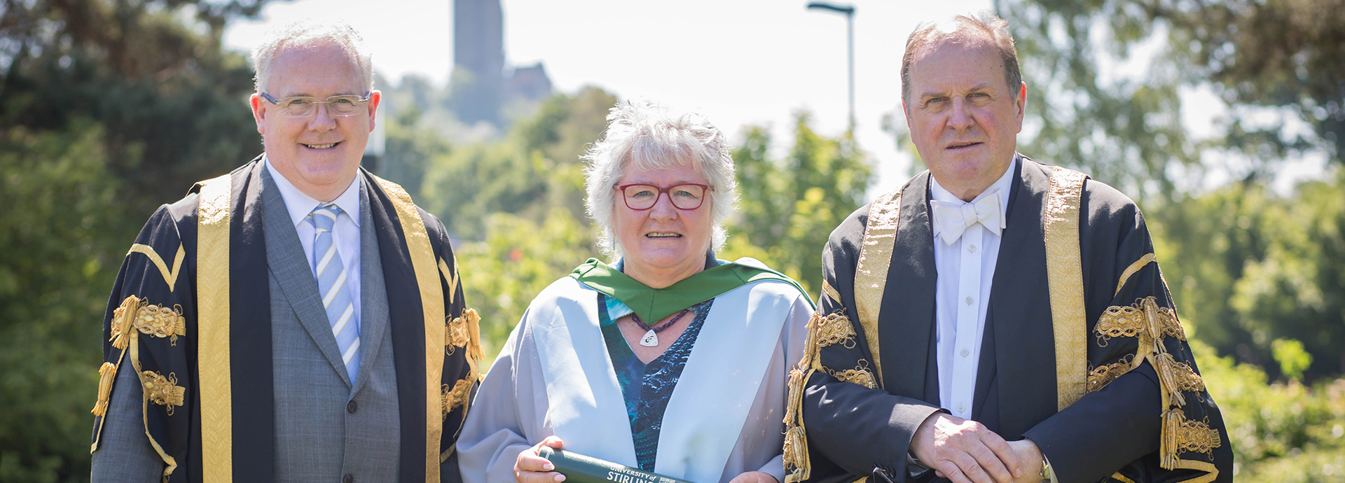 Principal Gerry McCormac, Dame Anne McGuire and Dr James Naughtie