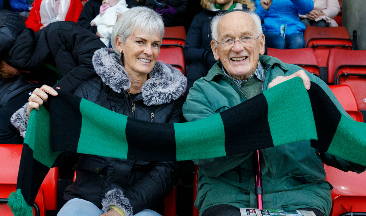 Judy Murray with father Roy Erskine