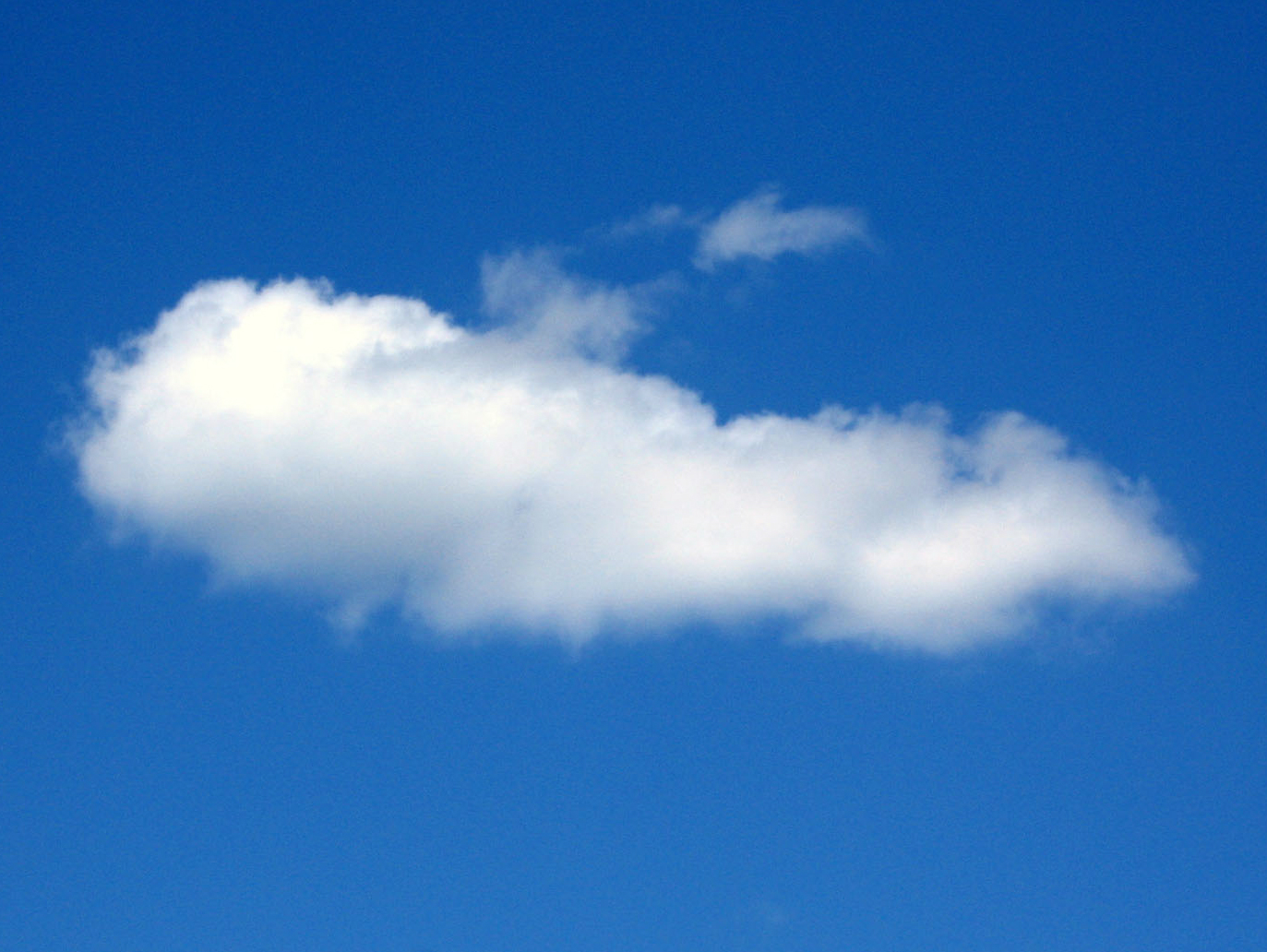 Image of white cloud in blue sky