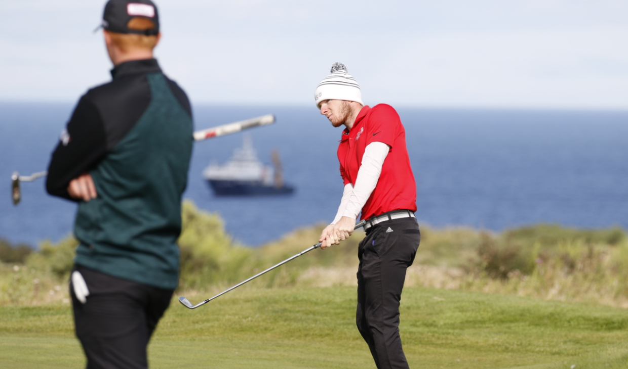 Laird Shepherd chipping at Stirling International