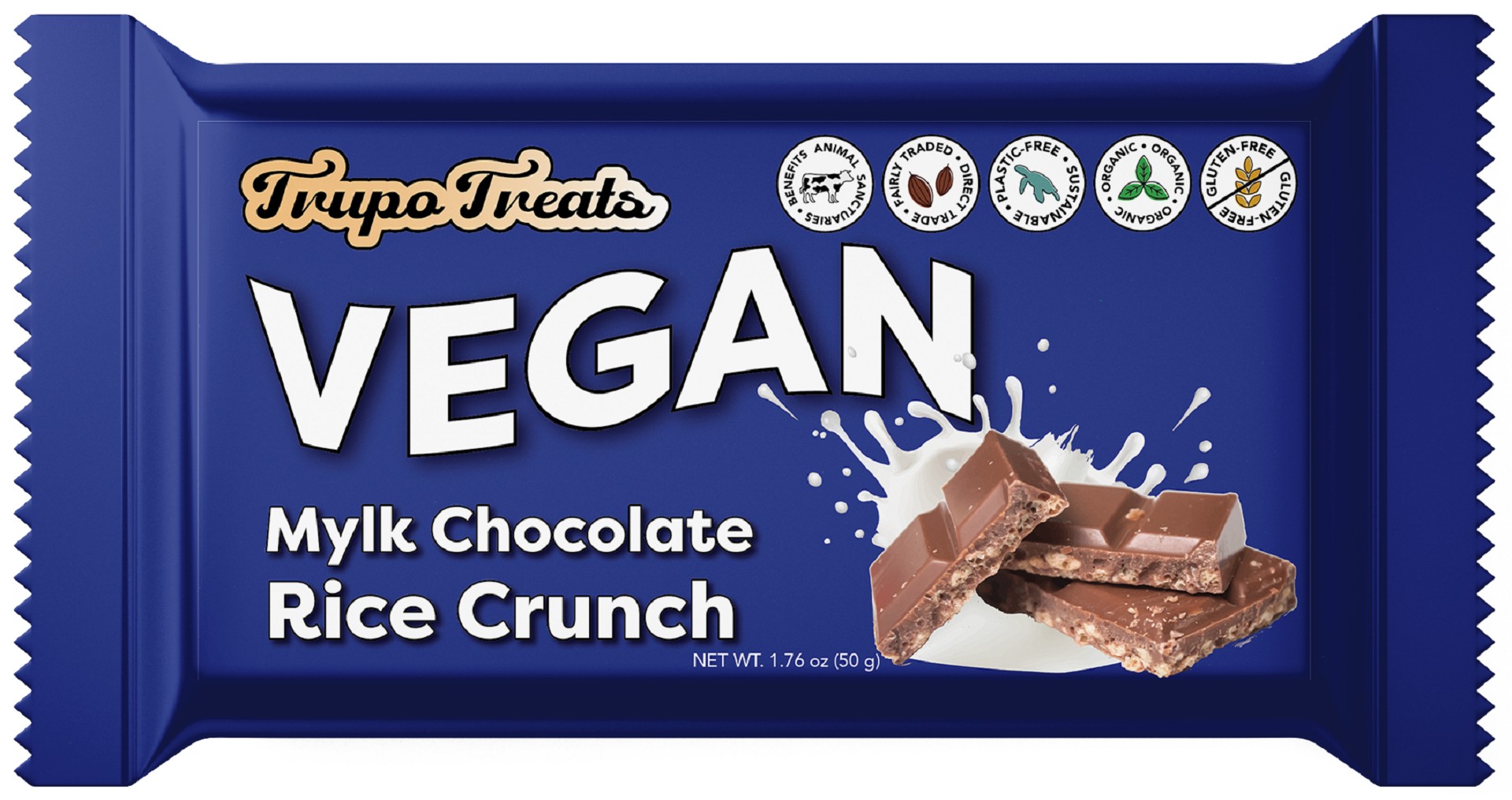 Vegan rice crunch bar wrapper