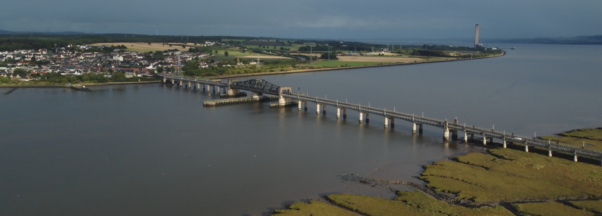 Drone shot of the Kincardine Bridge