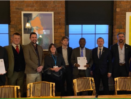 ForestLAB partners hold their signed agreement