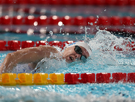 Lucy Hope swimming