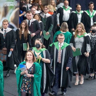 Gradaunds process in to the graduation hall