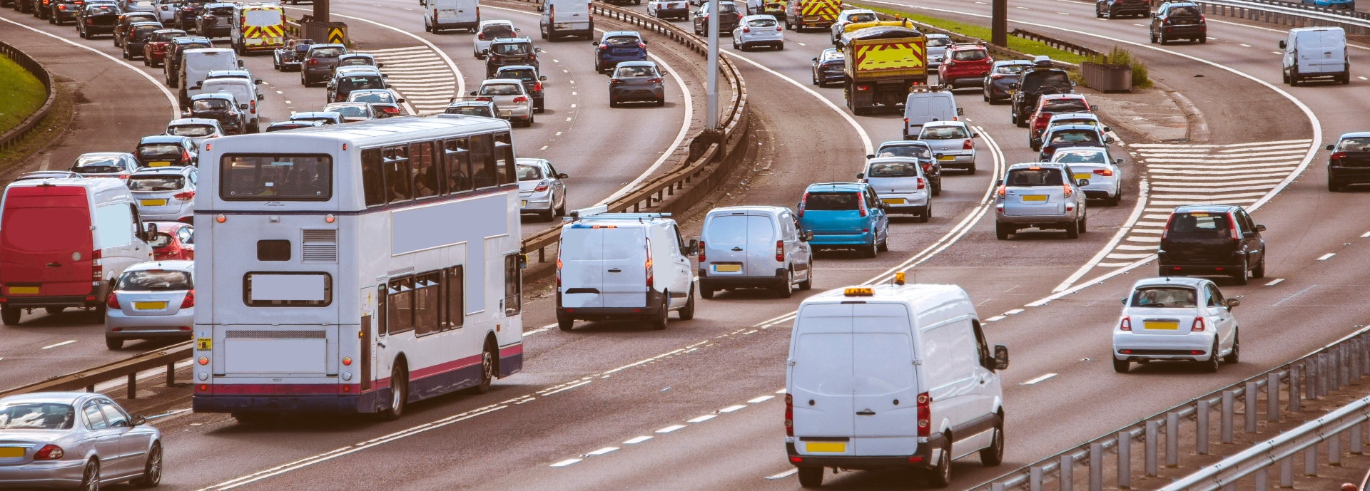 Cars travelling through Glasgow