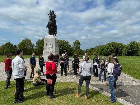 National Trust for Scotland and University of Stirling experts visit the Battle of Bannockburn Visitor Centre