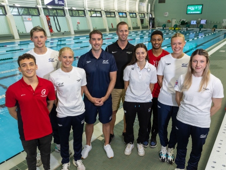 Swimmers and coaches pictured ahead of World Championships.