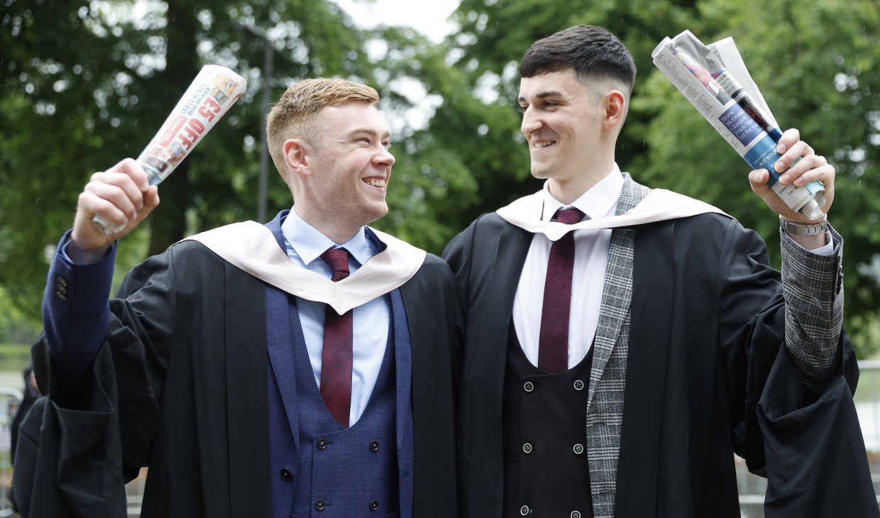 Graduations Andrew Robson and John Turnbull. They graduated in journalism.