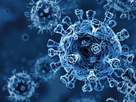 3D Render of Coronavirus.