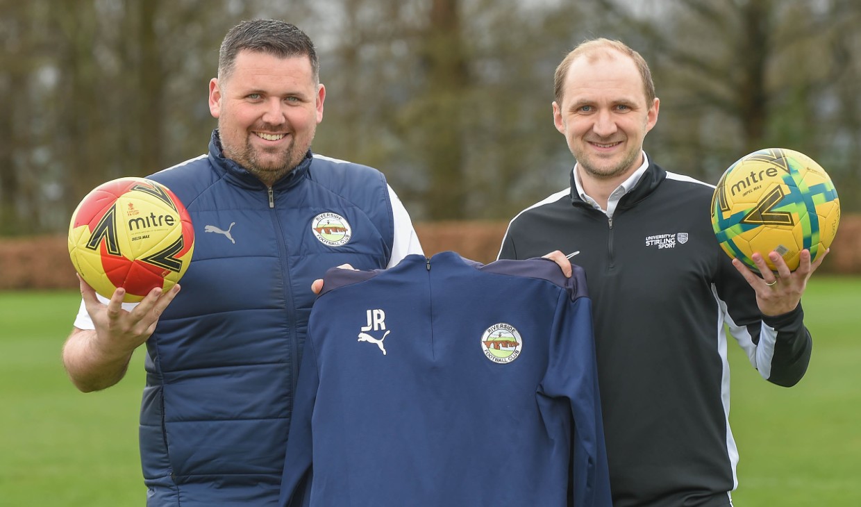 Riverside Chairman Grant Stobbart and David Bond, Head of Performance Sport at the University of Stirling