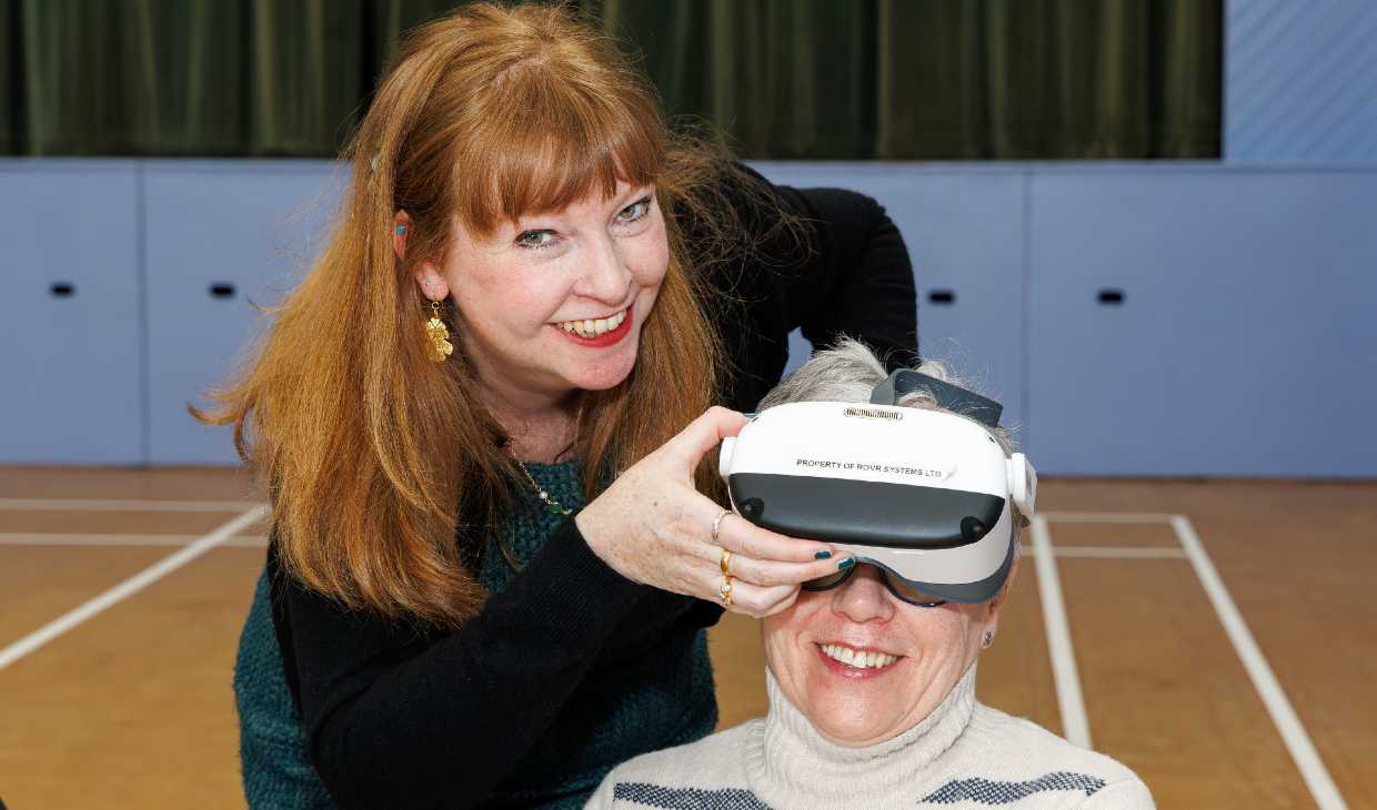 Professor Anna Whittaker of the University of Stirling pictured with participant Laura Peirse age 65