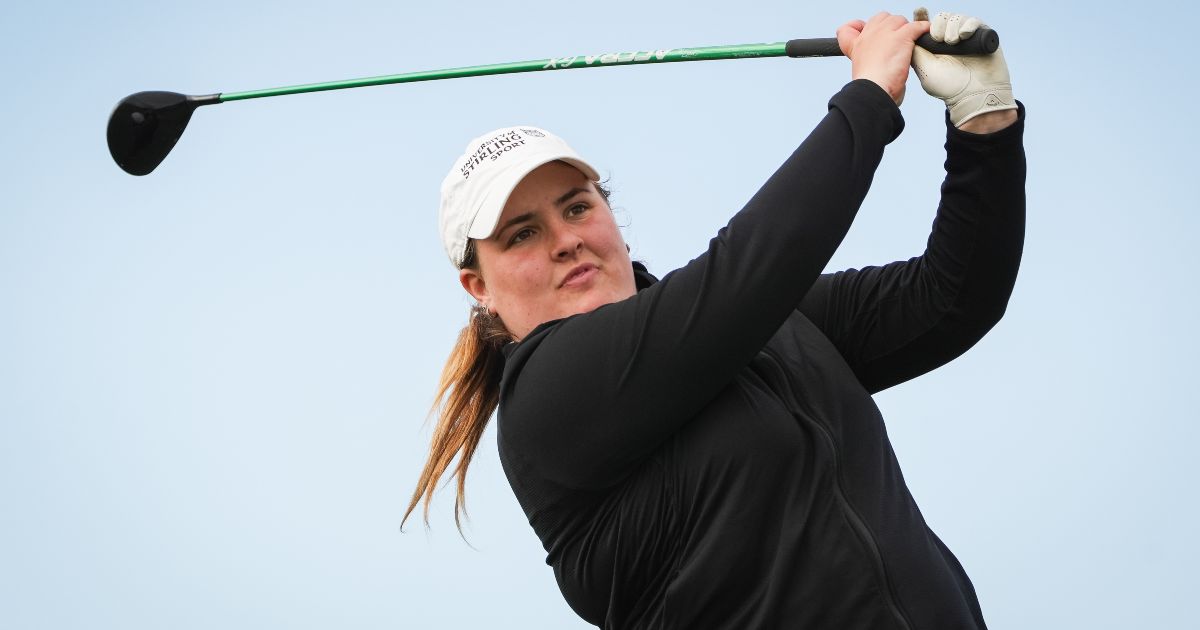 Grace Bowen in action at the Helen Holm Scottish Women's Open at Royal Troon