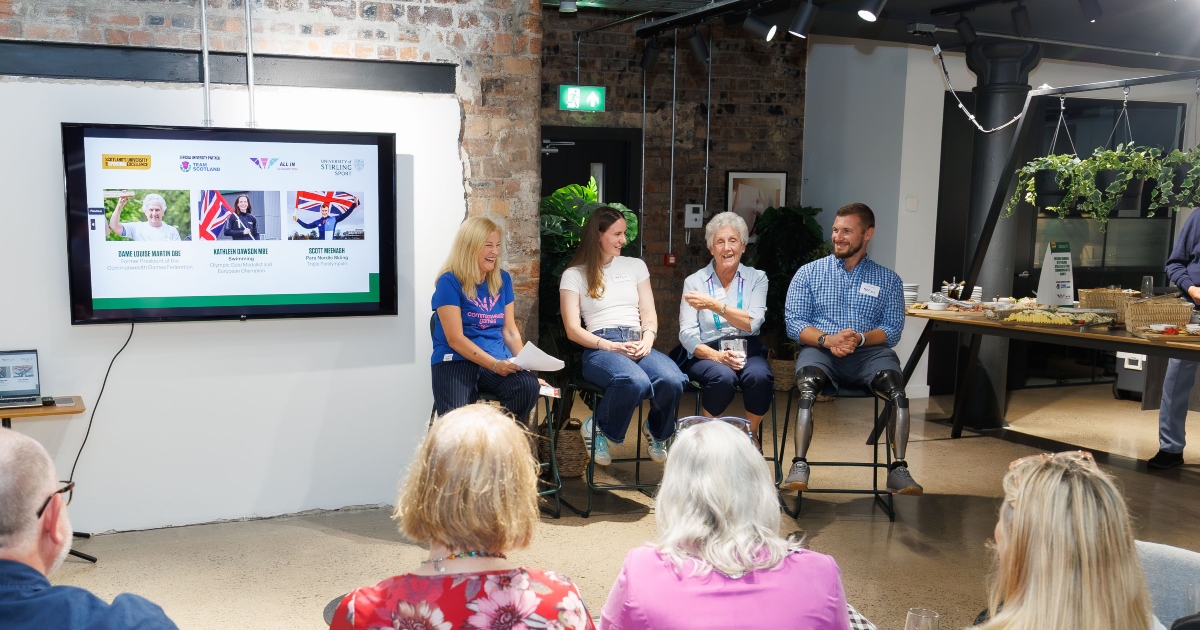 Panel discussion at University of Stirling event.