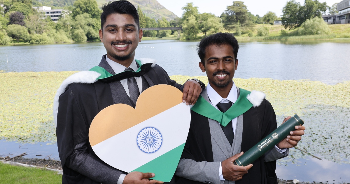 Indian graduates Sreejith and Aswin.
