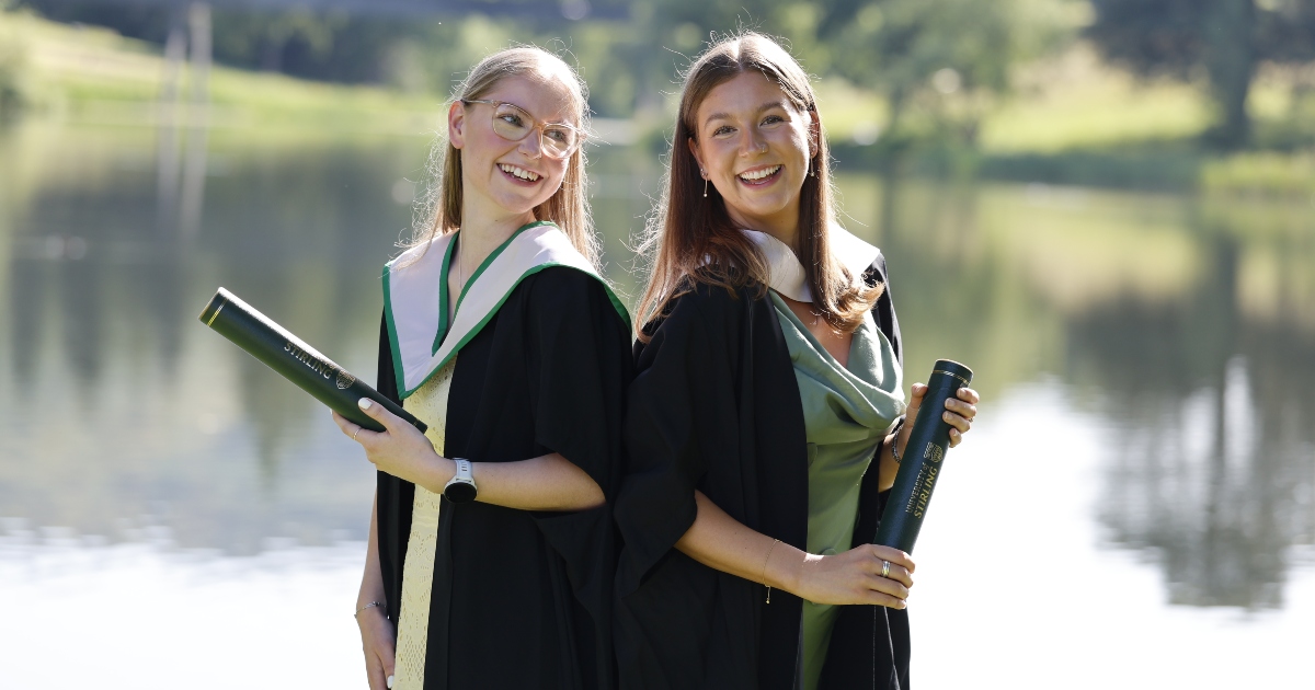Kayleigh MacLean and Eleanor Scott graduated from the University of Stirling.