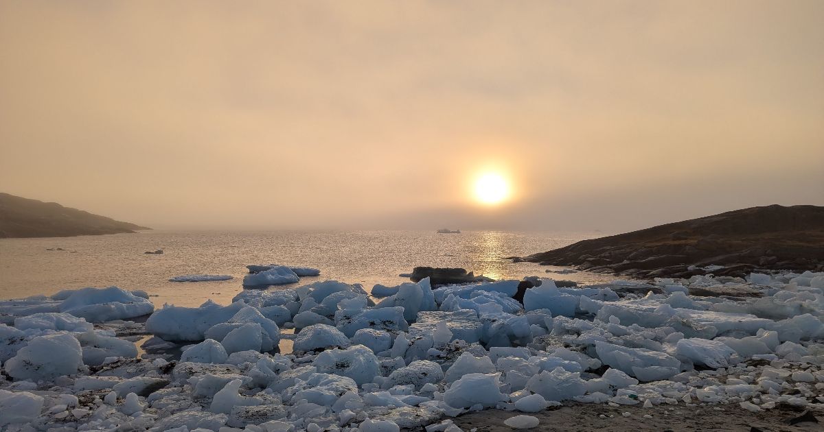 Sunset over Nuuk in Greeland