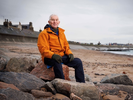 older man on beach