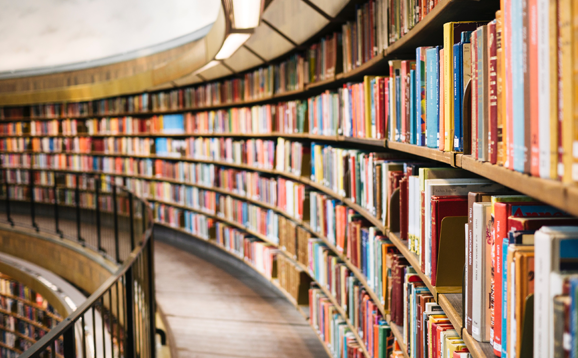 library shelves