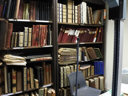 old books in bookcase