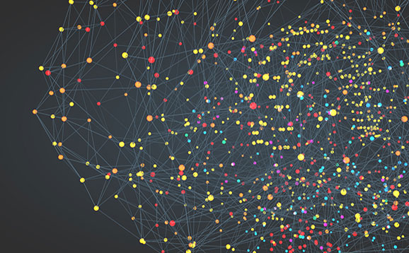 Network as in technology and the Internet - 3d illustration