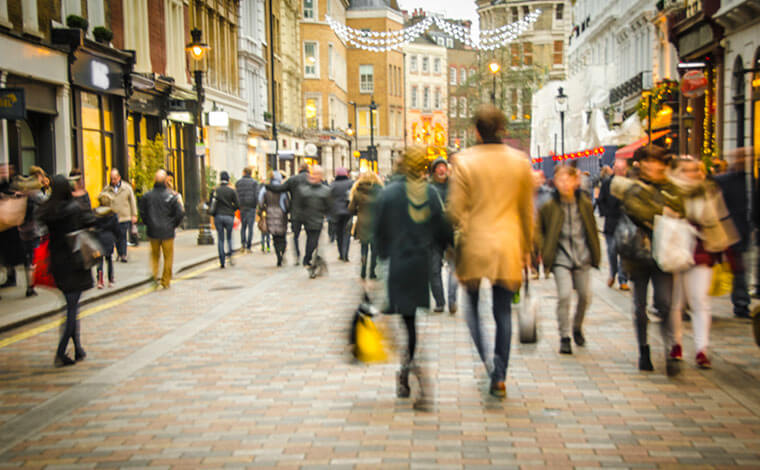 Crowd in street