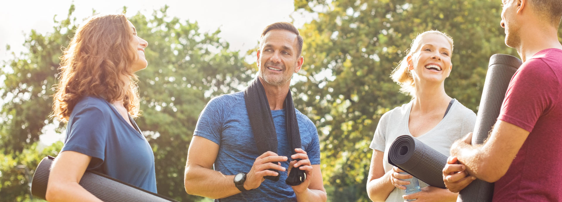 group of people exercising outdoors